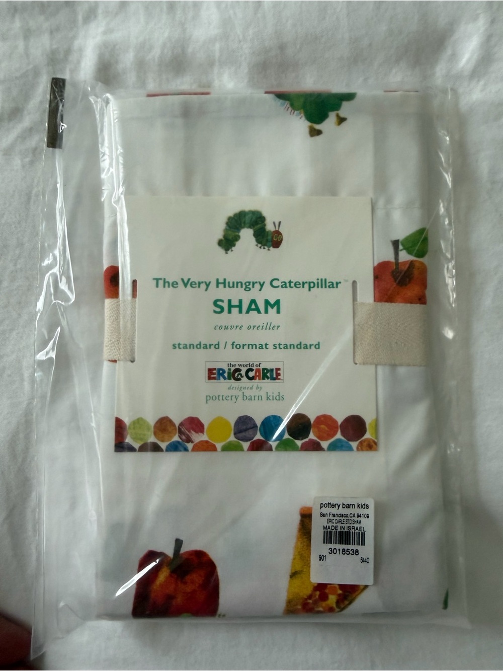 Pottery Barn Kids White Sham with Multicolor Butterfly Accents Standard Sz